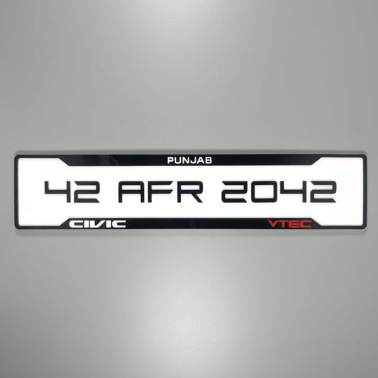 CUSTOM 3D CAR NUMBER PLATE