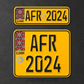 Sindh Bike Number Plate Yellow