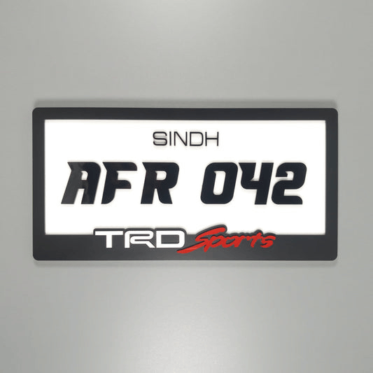 CUSTOM 3D CAR NUMBER PLATE