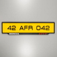 CUSTOM 3D CAR NUMBER PLATE
