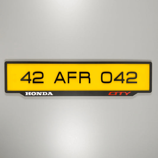 CUSTOM 3D CAR NUMBER PLATE