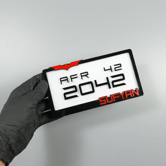 CUSTOM 3D BIKE NUMBER PLATE