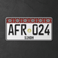 Embossed Sindh Ajrak Number Plate
