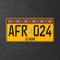 Embossed Sindh Ajrak Yellow Number Plate