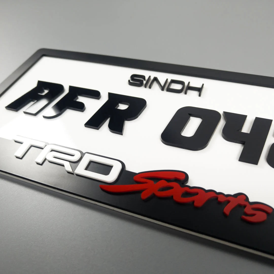 CUSTOM 3D CAR NUMBER PLATE
